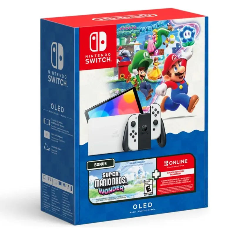 Consola Switch Oled + Juego Super Mario Wonder