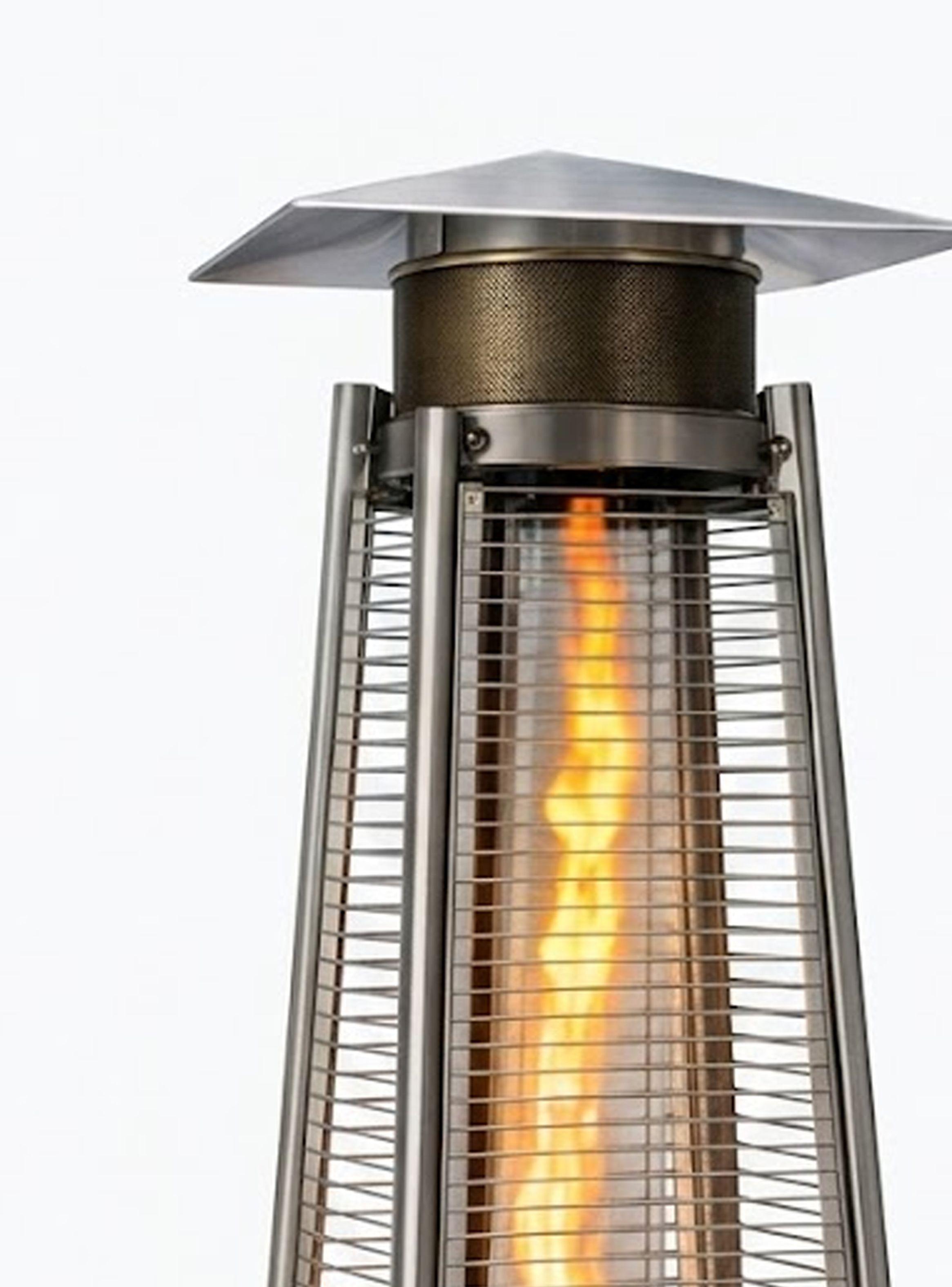 Estufa De Patio Tipo Pirámide A Gas 12,5kw Negro Bfresh