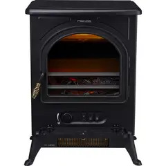 Chimenea Eléctrica Ptc Clásica 1800 W Aire Forzado Negro