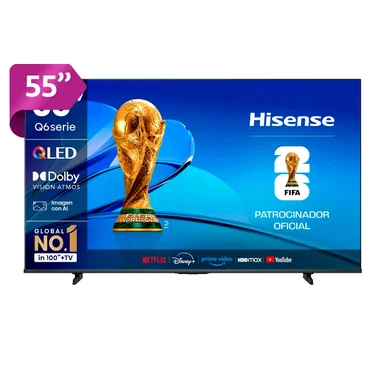Hisense 55” 55Q6QV — SMART TV HISENSE QLED 4K UHD 55” 55Q6QV