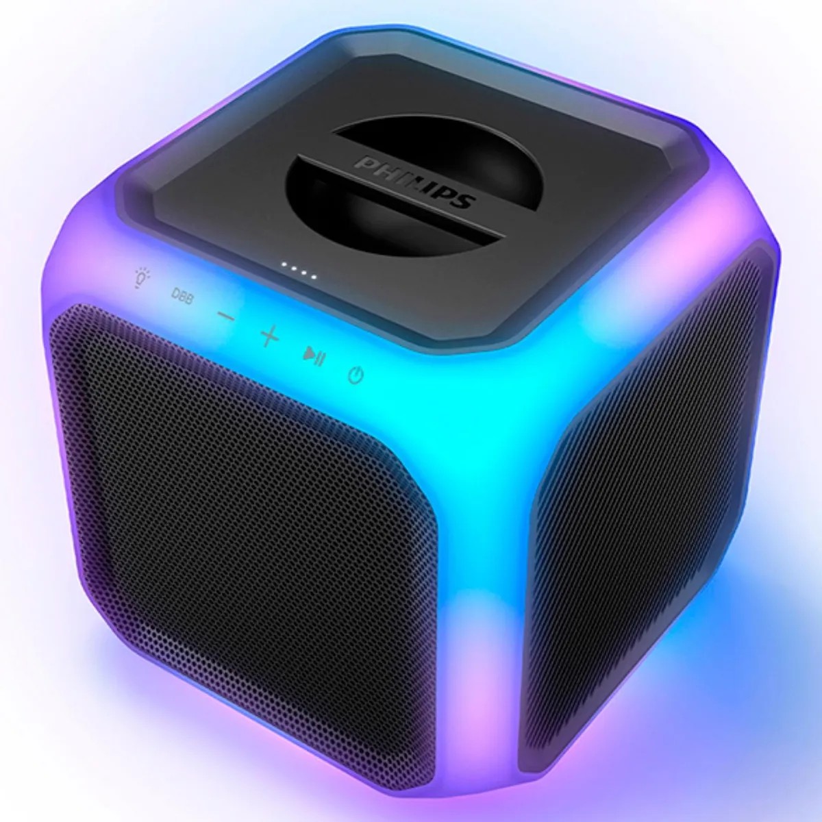 Philips Parlante Bluetooth Fiesta Cubo TAX7207BK