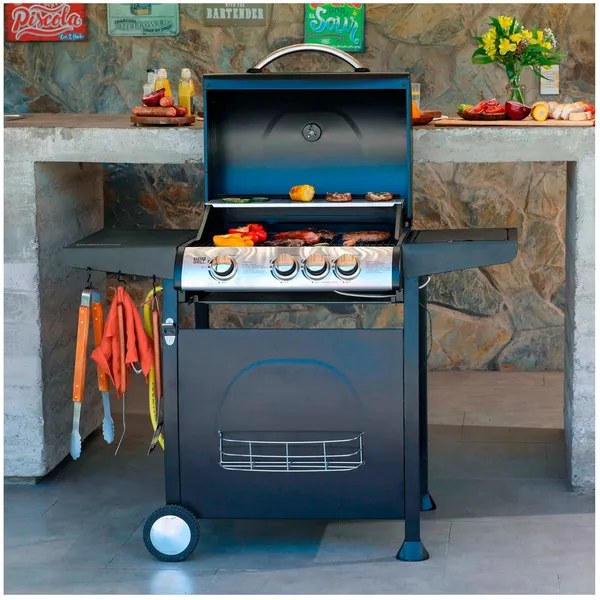 Parrilla BBQ Grill Giorgia 3Q + quemador lateral