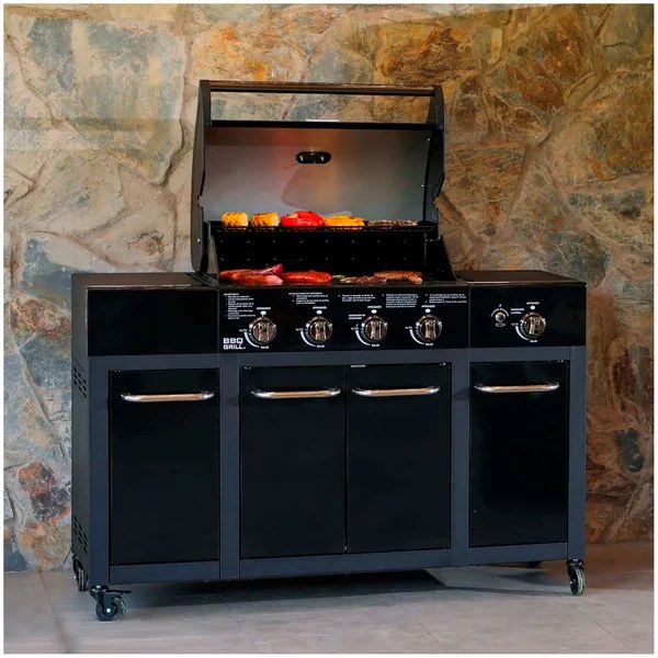 Parrilla BBQ Grill Buffalo 4Q + quemador lateral