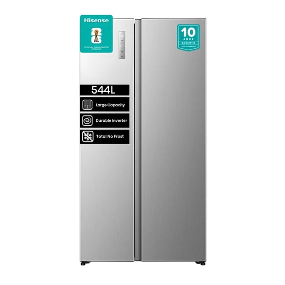 REFRIGERADOR SIDE BY SIDE HISENSE RS3P558NECF 531L NO FROST GRIS