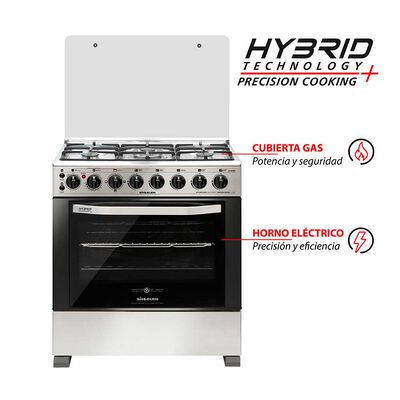 Cocina 5 Quemadores Horno De 80 Litros Con Grill Gas Licuado Ch-740Ni