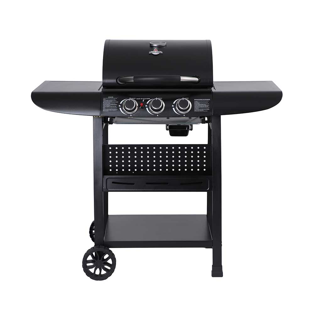 Kansas 3B Black Parrilla a Gas 3 Quemadores