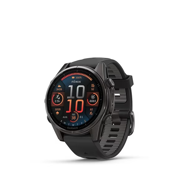 fenix 8 - 43 mm Sapphire, Light Gold with Grey/Dark Brown