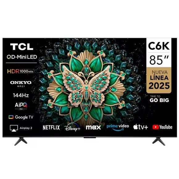 Televisor MiniLED 85" 4K UHD 85C6K TCL Smart TV