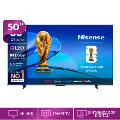 Smart TV QLED Hisense 50" 4K 50Q6QV