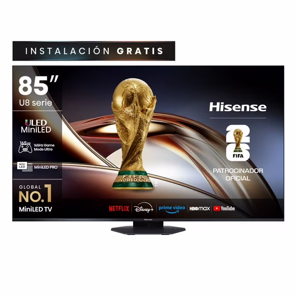 Televisor 85" Mini Led 4K UHD 85U8QG Smart TV Hisense