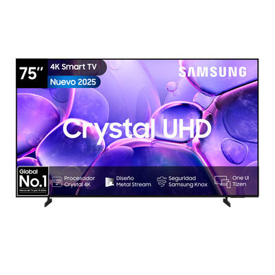 Smart TV Crystal 75" Samsung UHD 4K 2025 Tizen U8000F