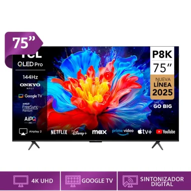 TCL 75" QLED 4K UHD P8K Google TV